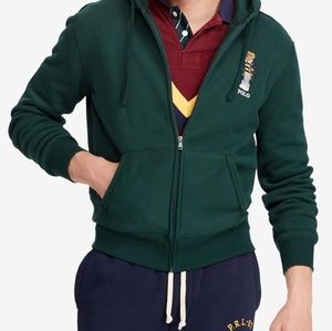 polo bear green hoodie